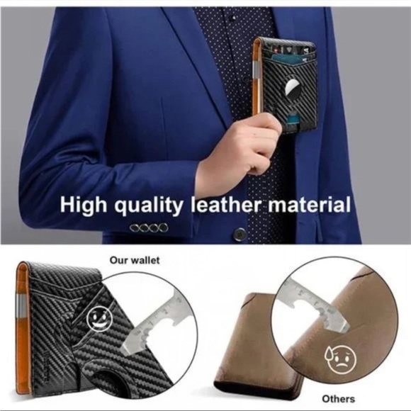 New AirTag Wallet Holder with Money Clip, Air Tag Wallet - Picture 5 of 8